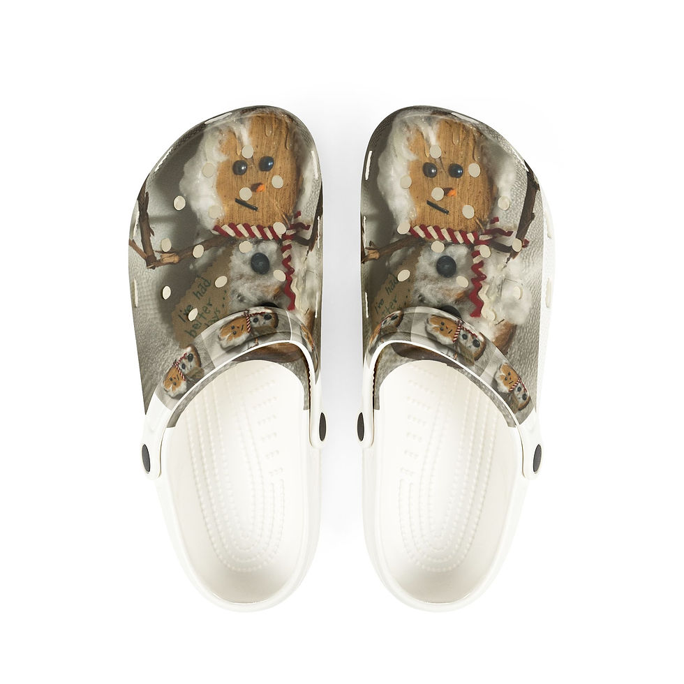 縮圖：I've Had Better Days Clogs — Holiday EVA Foam Shoes Handmade Snowman