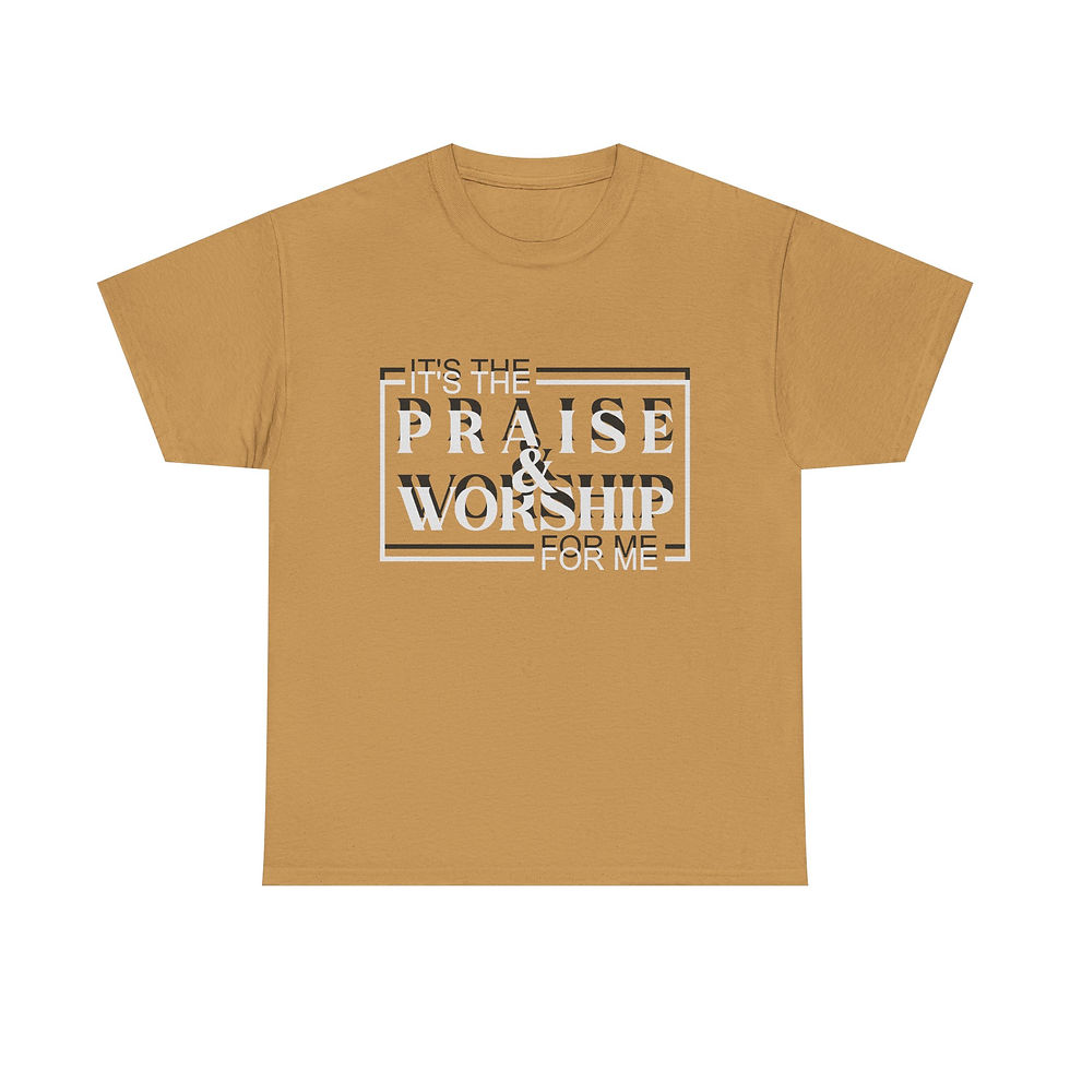 Küçük resim: Praise & Worship T-Shirt — "It's the Praise & Worship For Me" Christian Music T