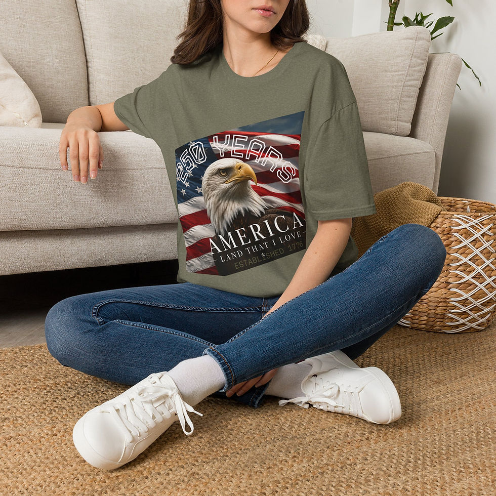 Miniatura: American Eagle Flag T-Shirt — 250 Years Patriotic Tee