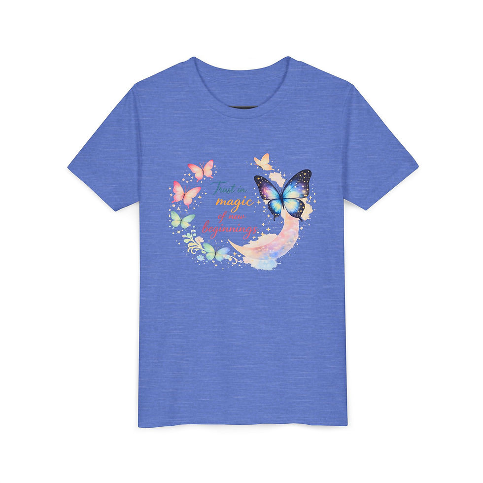 Miniatura: Youth Tee — Watercolor Butterfly “Trust in  New Beginnings”