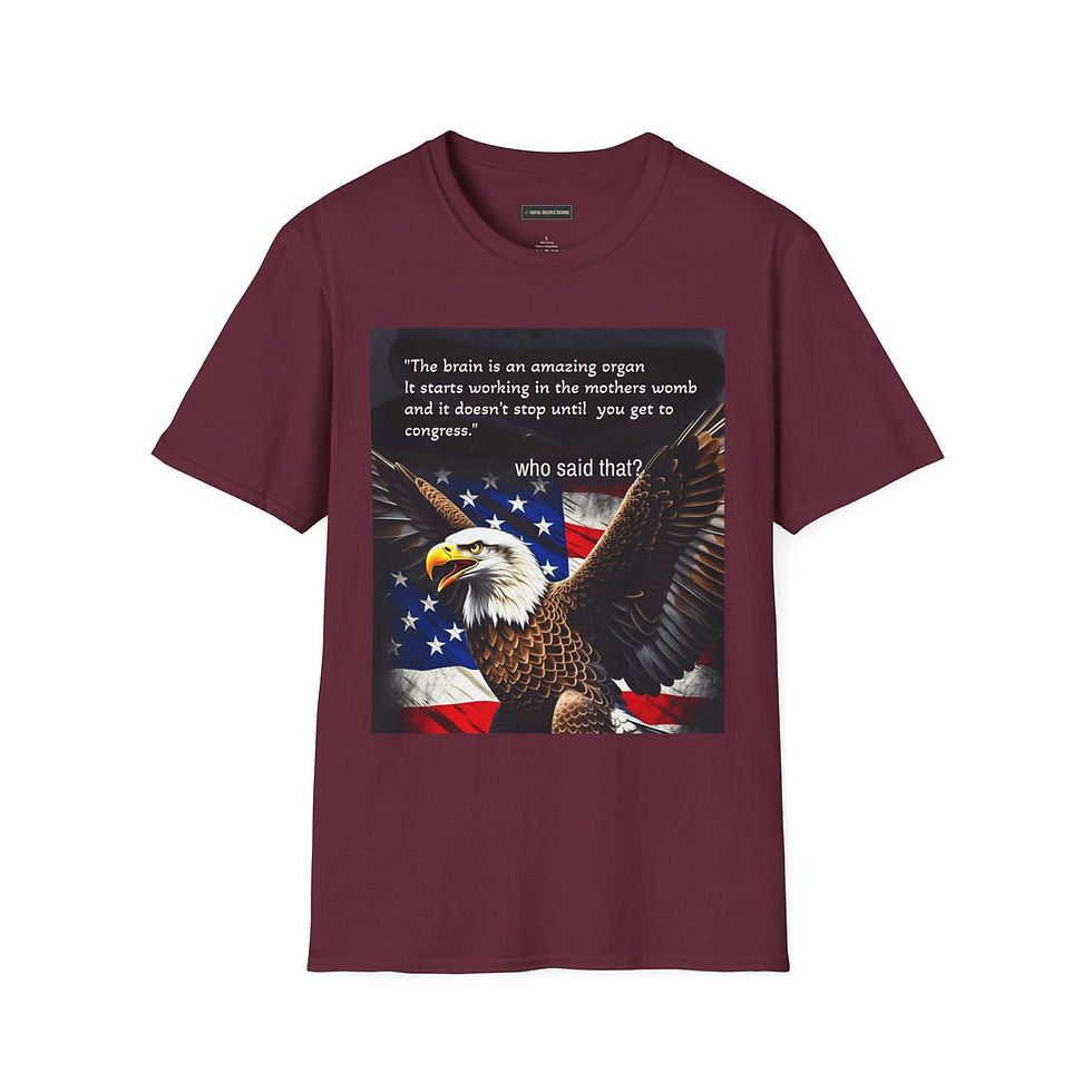 Miniatura: Who Said That Funny Answer On Back T-Shirt — "The brain is an amazing organ" 