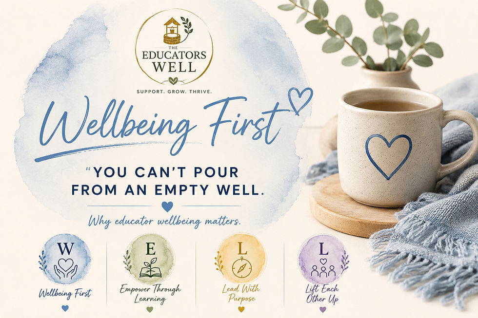 You Can’t Pour From an Empty Well: Why Educator Wellbeing Matters