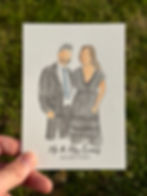 Watercolour illustration of a man and woman