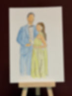 Watercolour illustration of a man and woman