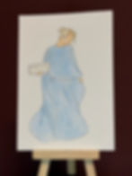 Watercolour illustration of a woman