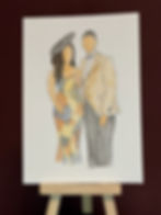 Watercolour illustration of a man and woman