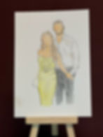Watercolour illustration of a man and woman