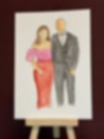 Watercolour illustration of a man and woman
