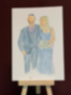Watercolour illustration of a man and woman