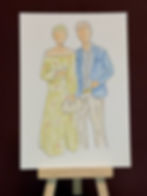 Watercolour illustration of a man and woman
