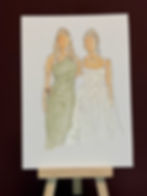 Watercolour illustration of two women