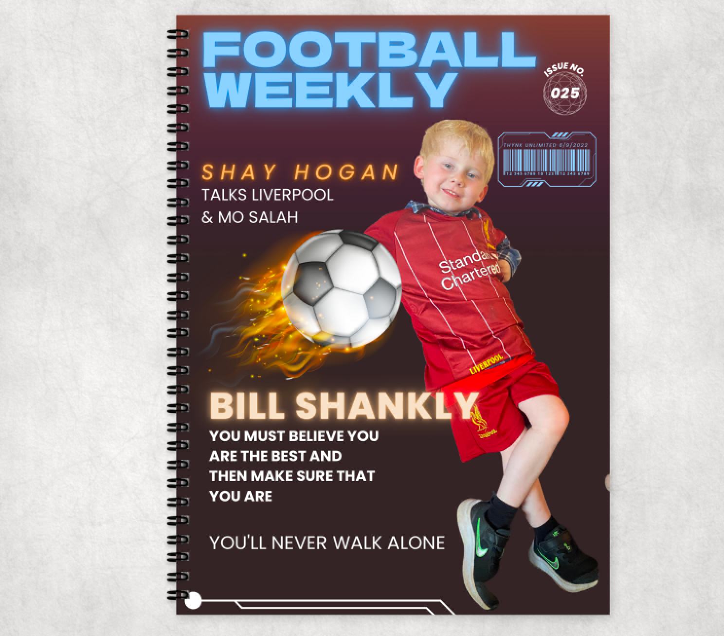 Personalised Sports Notebook