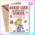 My first day of school personalised greetings card Ireland