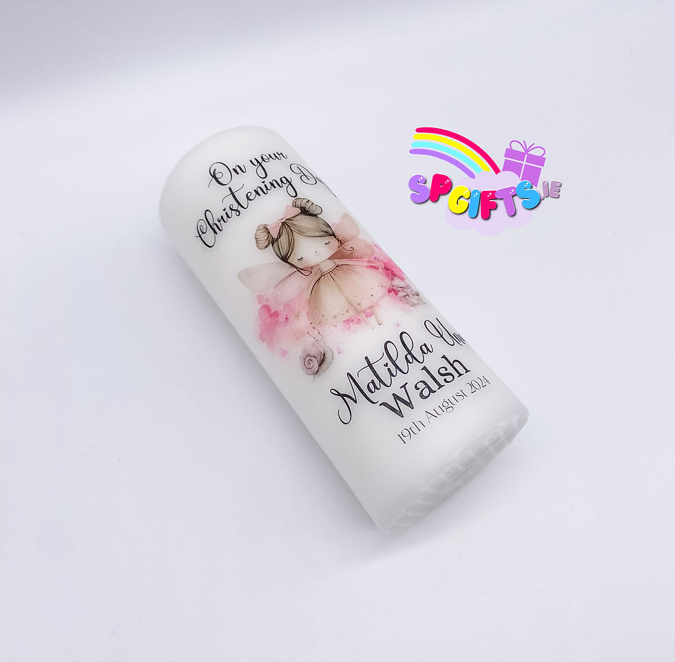 Thumbnail: Personalised Girls Christening Candle - Fairy