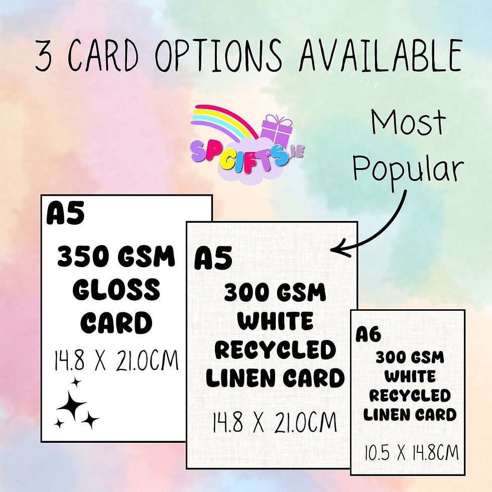 Valentine’s Day card available in A6 and A5 recycled linen or luxury gloss card