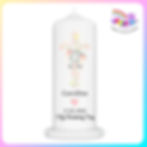 Personalised christening candle girl elephant Ireland