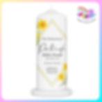 Personalised Daffodil Christening Candle for boys or girls – printed in Ireland by SP Gifts