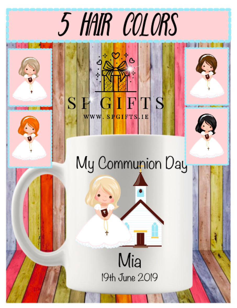 Thumbnail: Personalised Girls Communion Mug