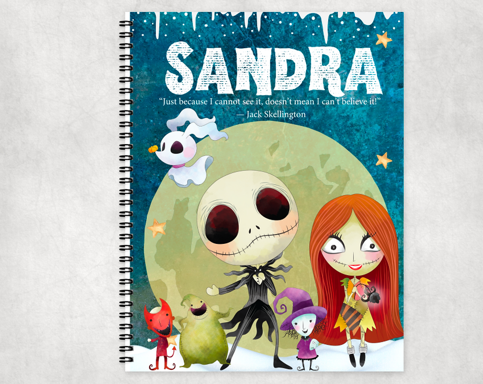 Christmas Note / Activity book - Skellington Design