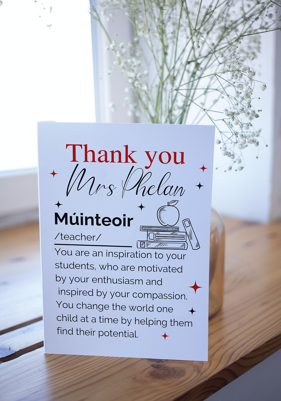 Múinteoir Card - Thank you Teacher