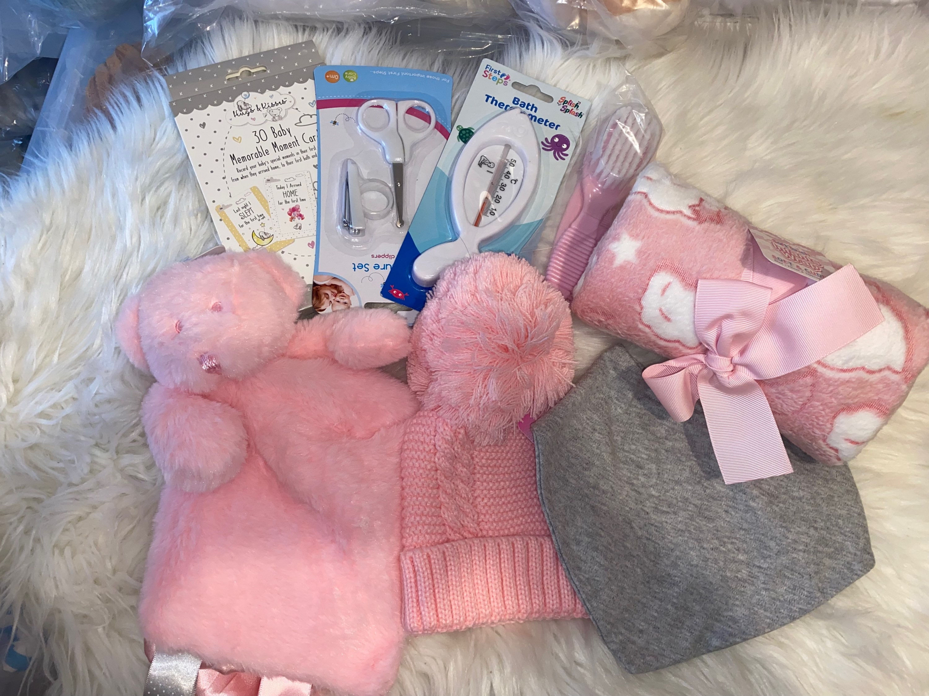 Clearance fluffy pink Baby Bundle