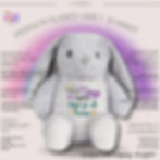 Personalised Grey Rabbit Teddy – Cubbies Embroidered Teddy Ireland