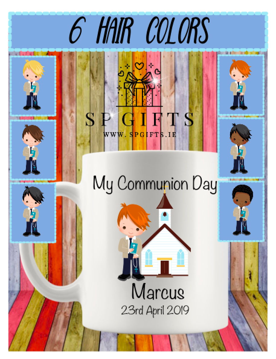 Personalised Boys Communion Mug