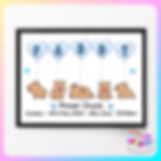 Personalised Kawaii Capybara New Baby Print featuring baby’s name, birth details, and capybaras holding balloons.