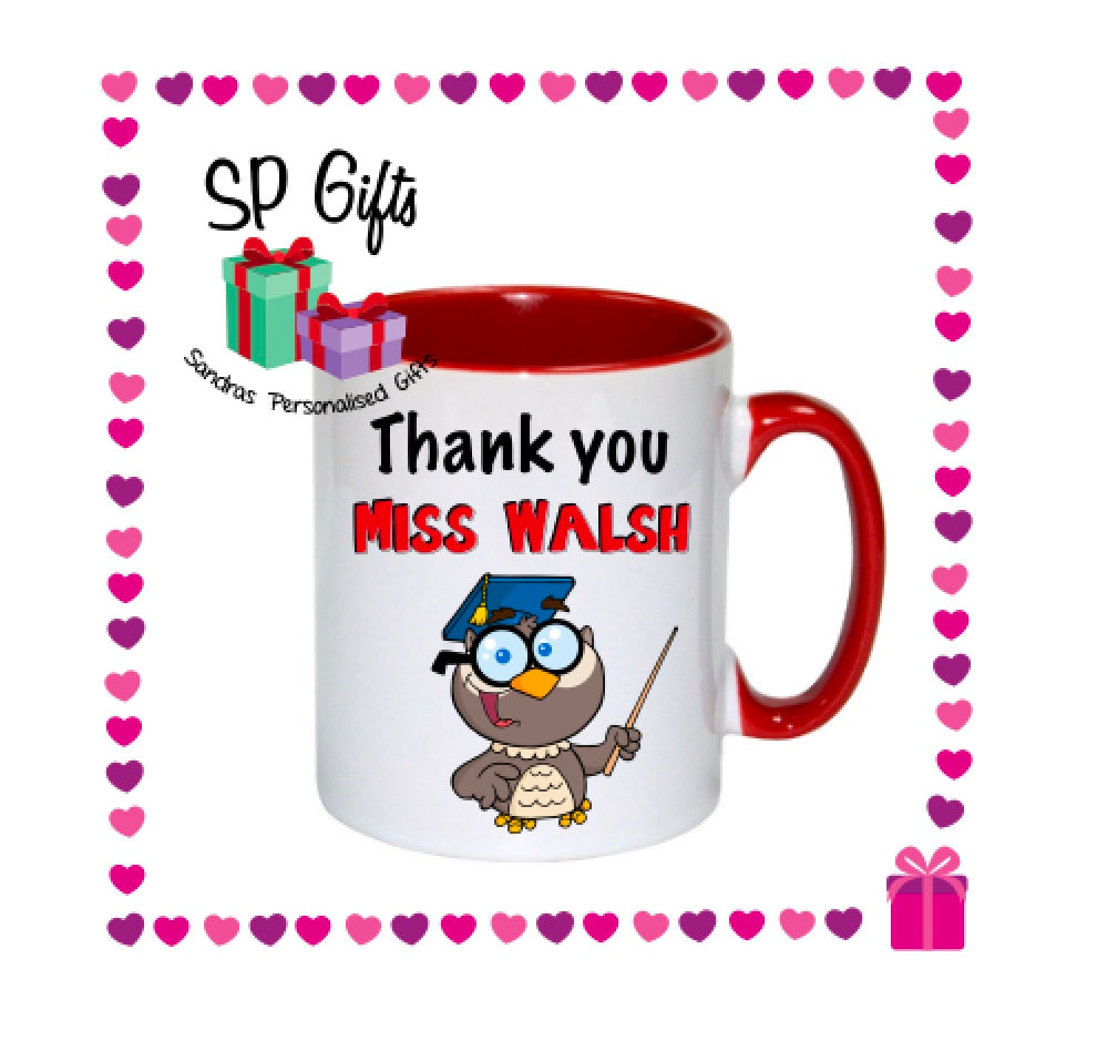 Thank you Teacher "owl" mug