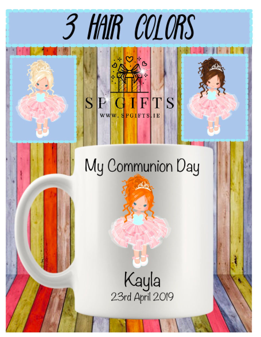 Thumbnail: Personalised Girls Communion Mug