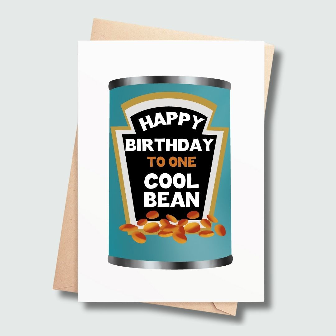 Tin of Beans Irish Birthday Card