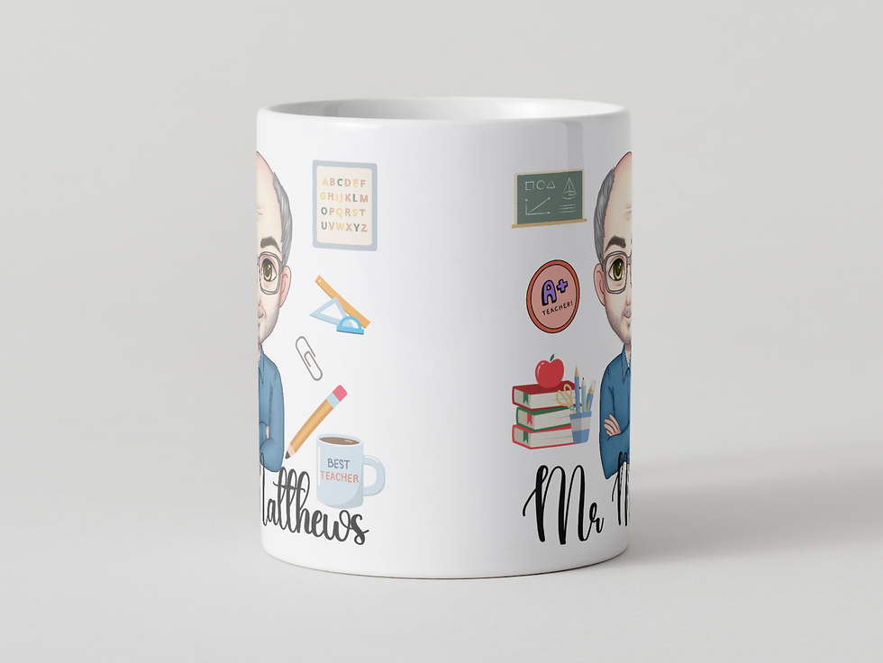Thumbnail: Personalised Teacher Character Mug - Male