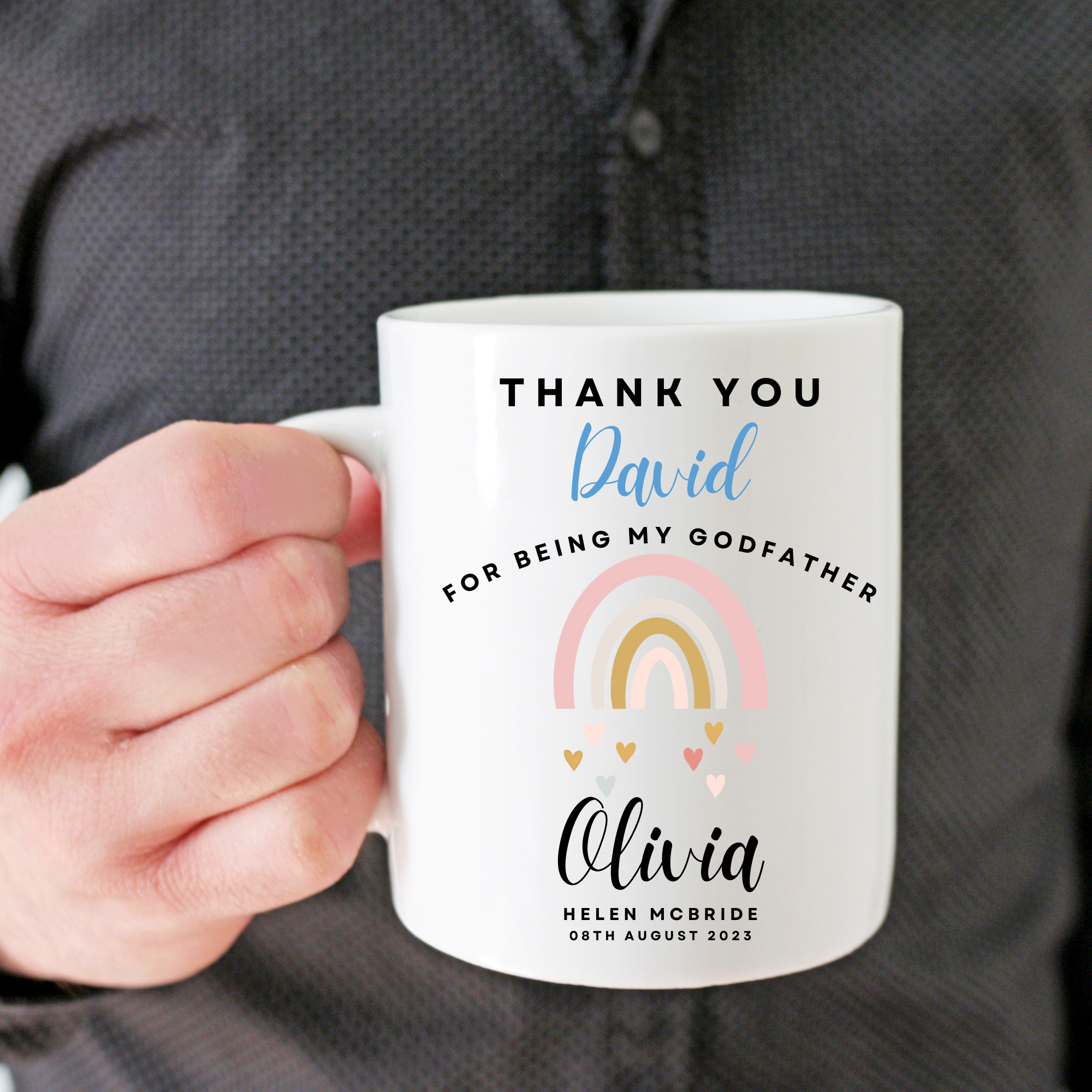 Thank you for being my Godfather Mug - Sweet Rainbow Delight