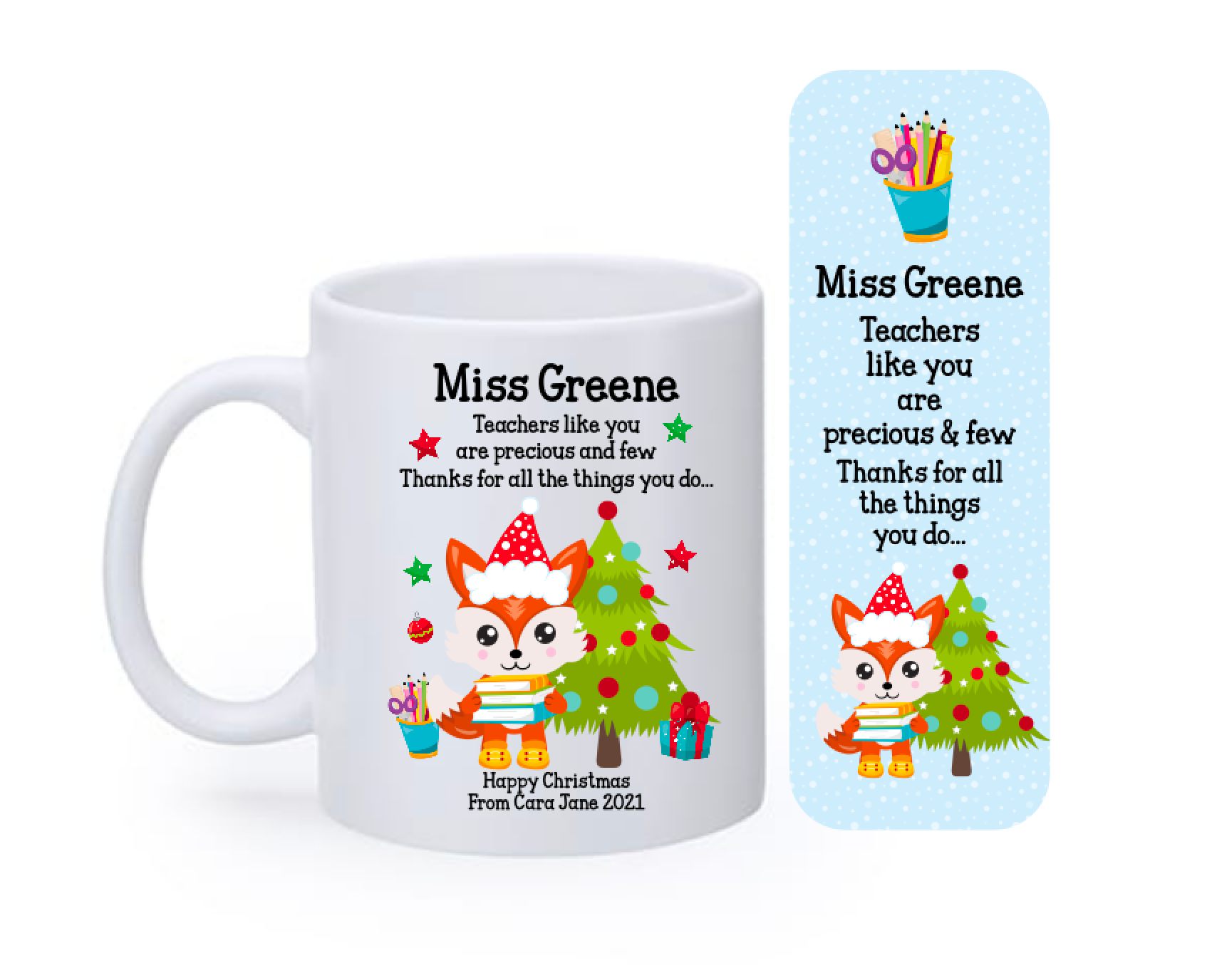 Teacher Fox Design ... Mug & Bookmark