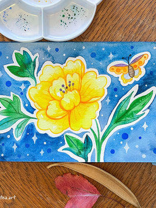 Starry Night Blooms: Painting Peace under Midnight Skies