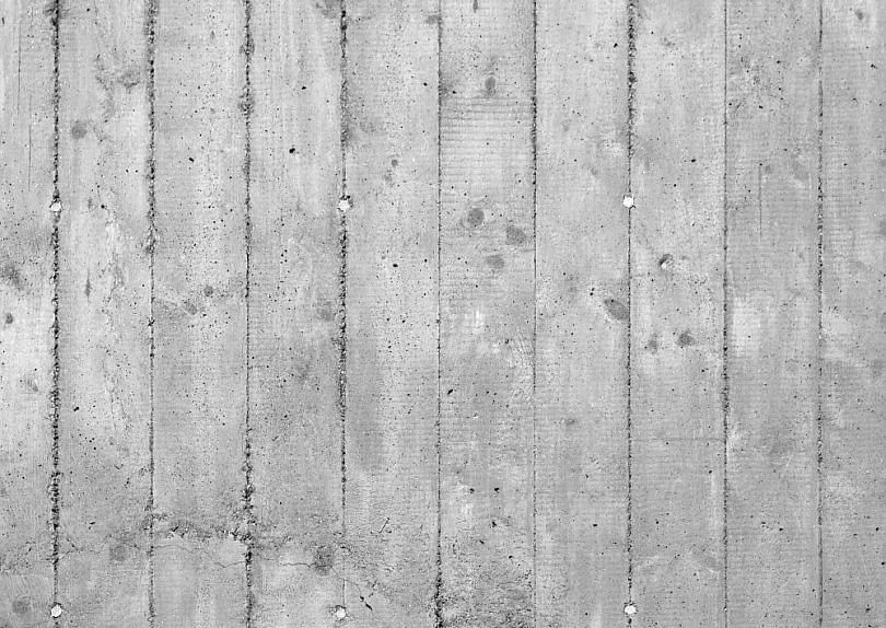 Board-formed concrete wall texture in construction