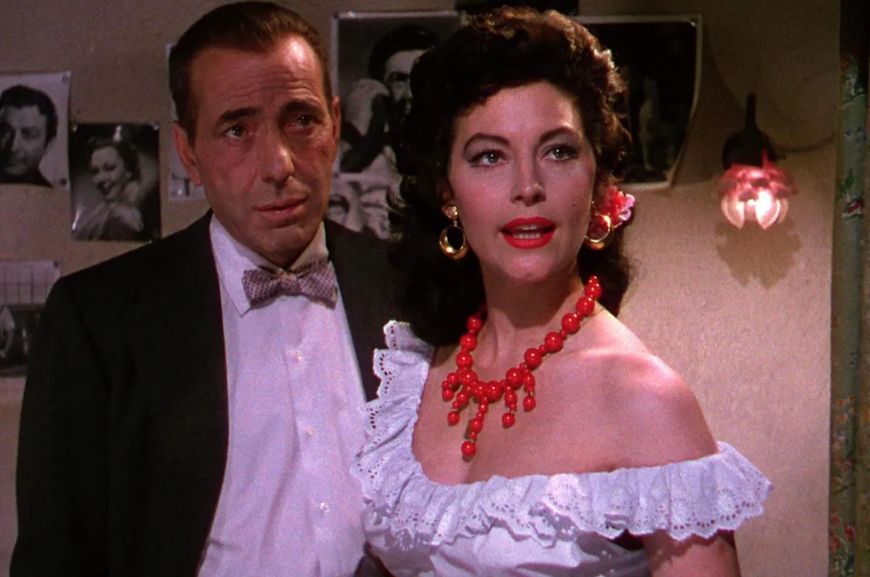 Ava Gardner et Humphrey Bogart dans La Comtesse aux pieds nus.