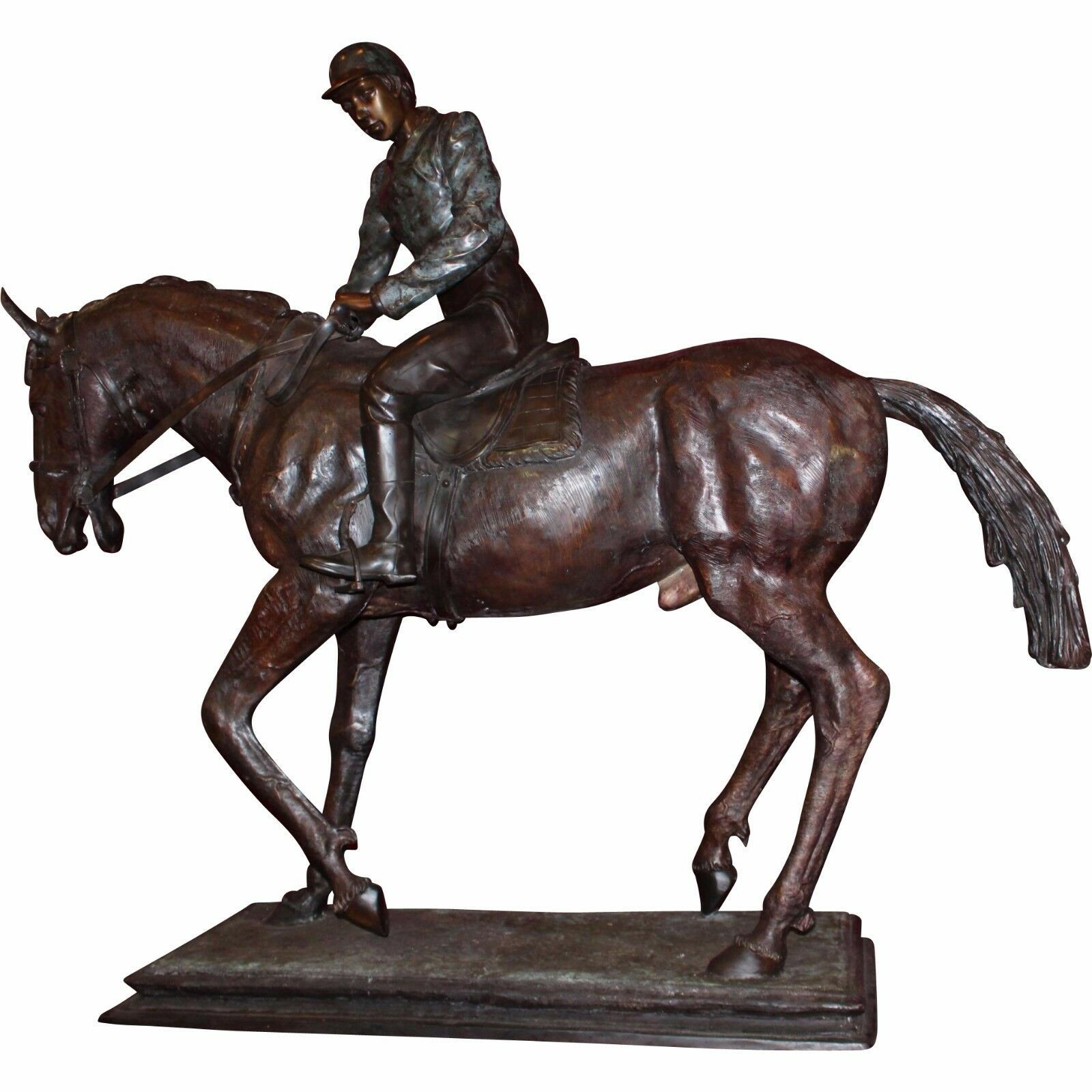 Signed Bronze Recasting of Bonheur's "Jockey a Cheval"