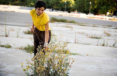 Woman with Yellow Flowers