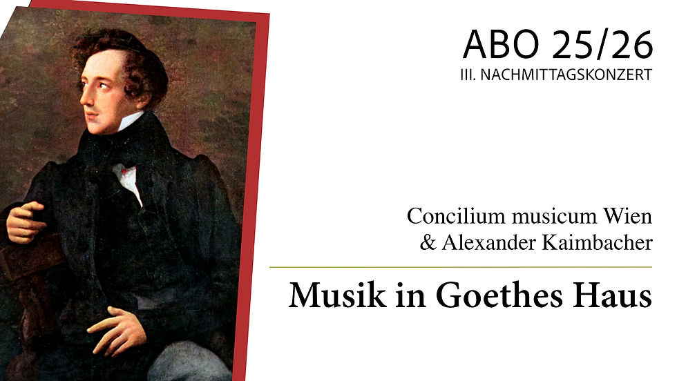 Nachmittagskonzert III - Musik in Goethes Haus