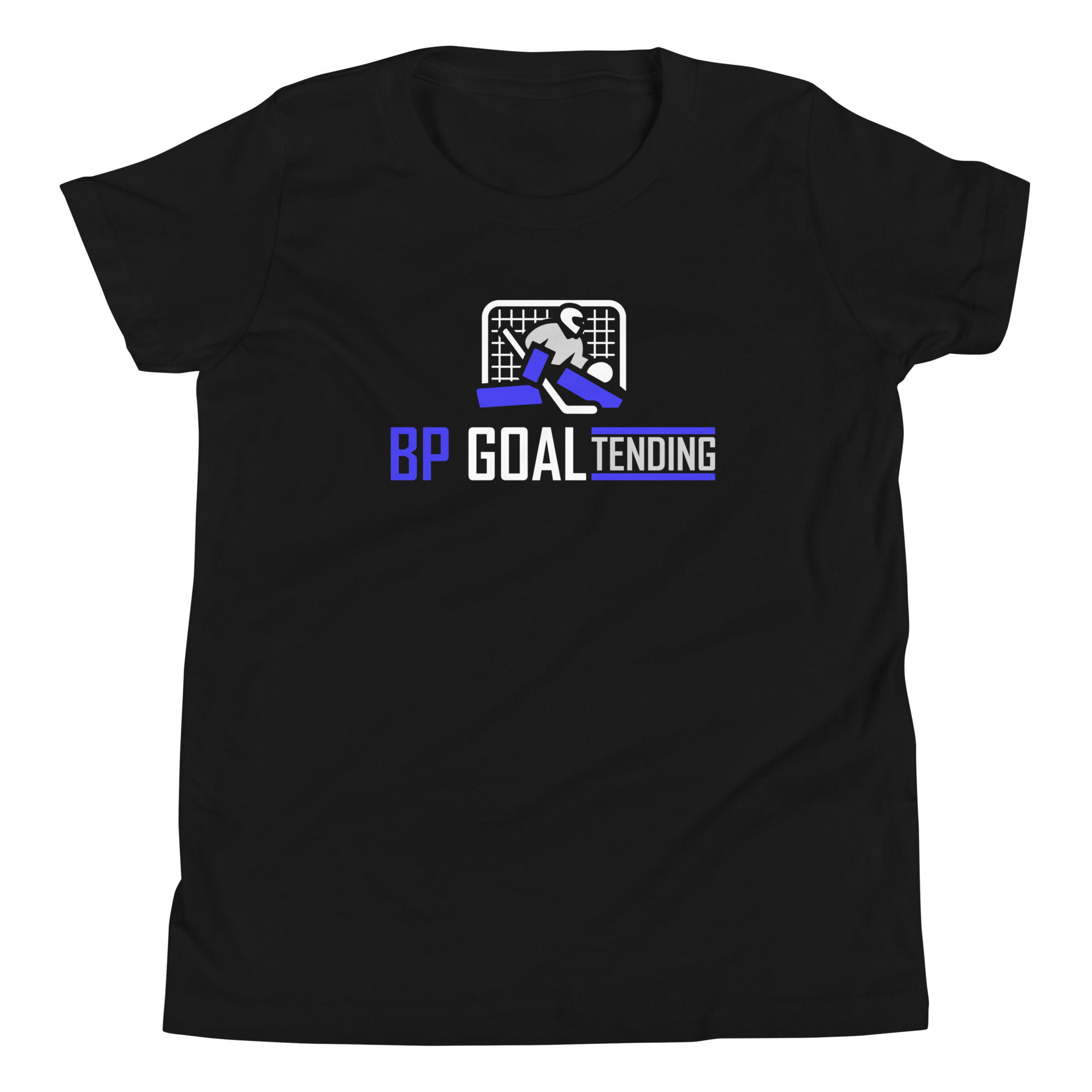 BP Goaltending Blue Logo Youth Short Sleeve T-Shirt
