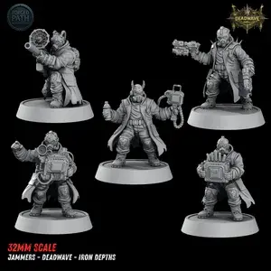 5 chararcter set (Zammers) from the Iron depths in 32mm