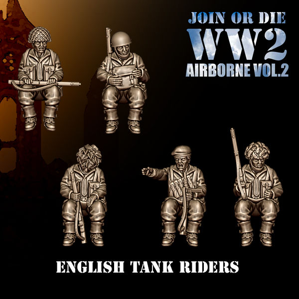 28mm WW2 Brit Para Tank riders