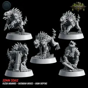 5 chararcter set (Flesh Hounds) from the Iron depths in 32mm