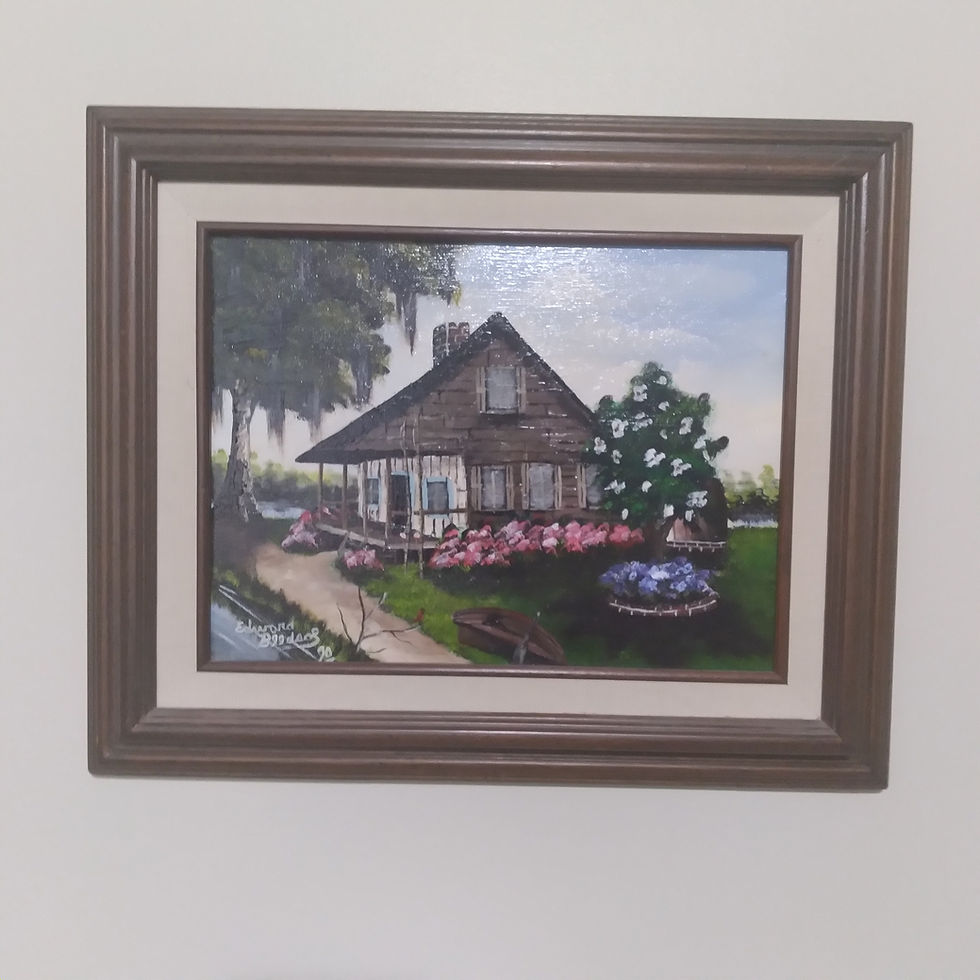 Thumbnail: Edward Bledsoe Original Oil Painting Old Country Home - Shreveport, La. Artist