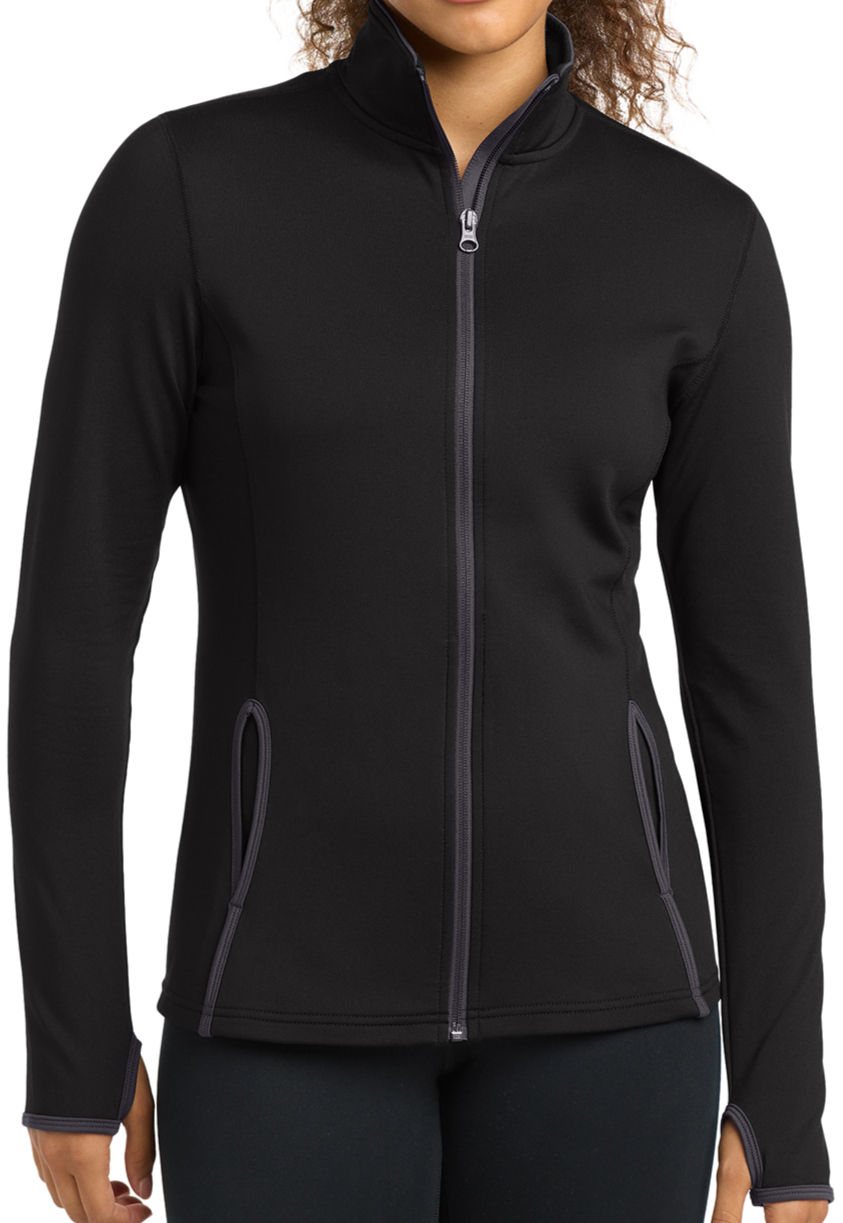 Thumbnail: LFO-LST853  Sport-Tek® Women's Sport-Wick® Stretch Contrast Full-Zip Jacket