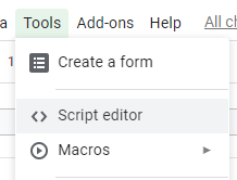 launch the google script ediootr
