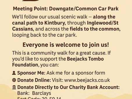 TOMBO WALK 20TH JULy 10:30AM START