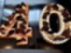  Number cake tout chocolat"40 ans"