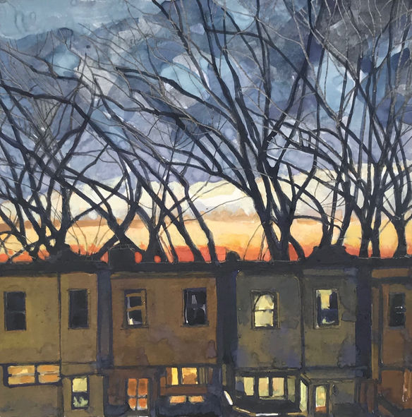 East Falls Winter Sunset